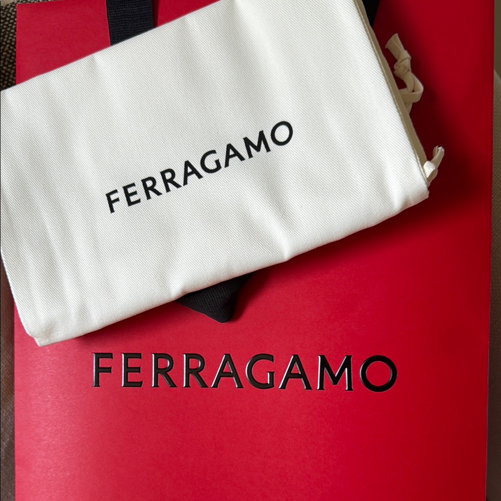 Salvatore Ferragamo Red And White Accessory Set